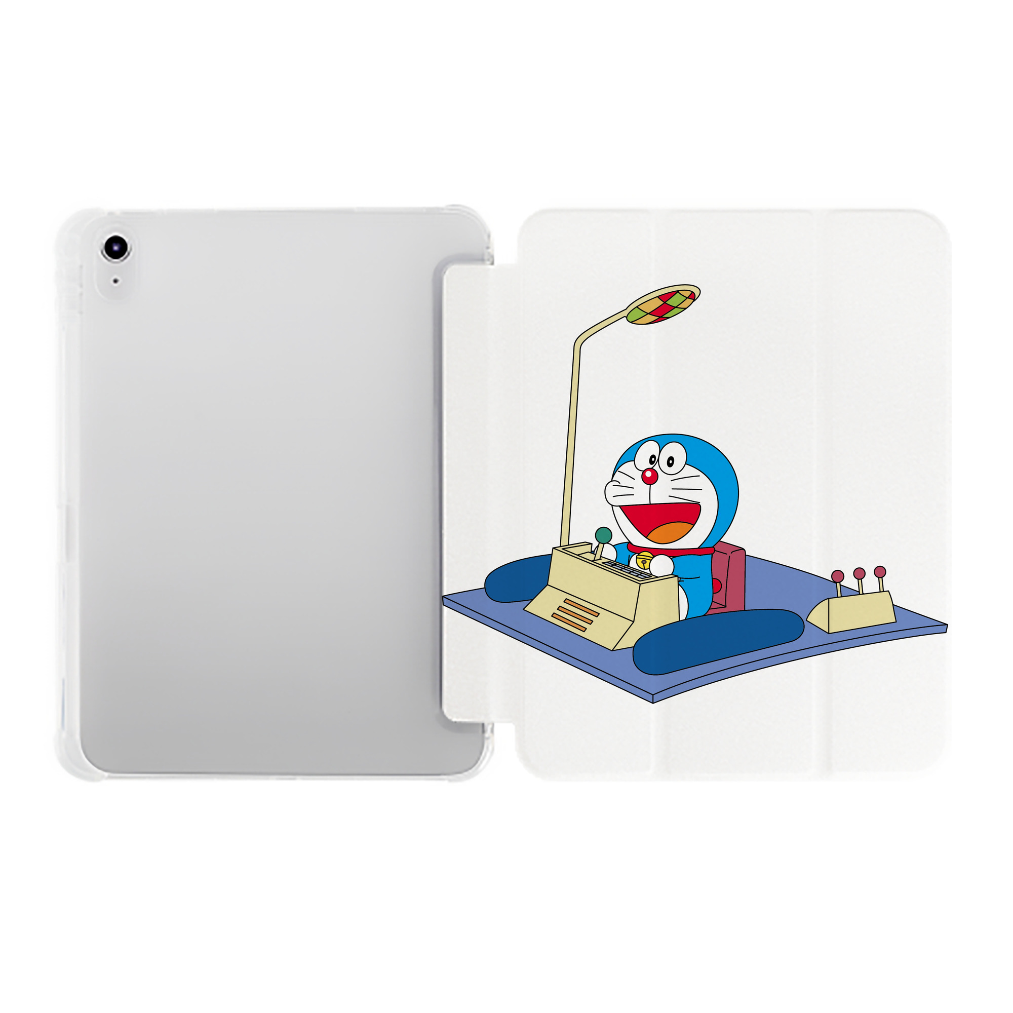 （画像用） ドラえもん Doraemon IPad ケース ペン収納付き 三つ折りスタンド PUレザー×シリコン 対応機種9.5/10.5/10.9インチ
